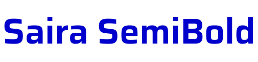 Saira SemiBold 字体
